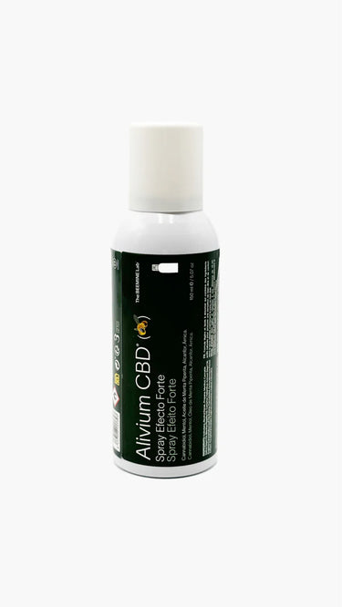 espráis para el alivio muscular, envase verde sobre fondo blanco
