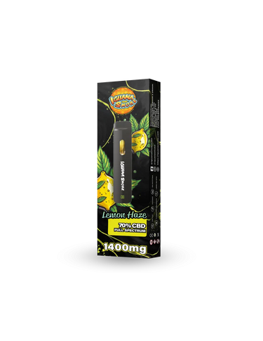 vaper desechable de CBD de marca iguana smoke 1400mg variedad lemon