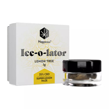 ice o lator variedad lemon tree con su caja en fondo blanco.