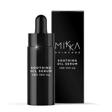 Envase y packaging negro de seru de CBD antiedad, sobre fondo blanco