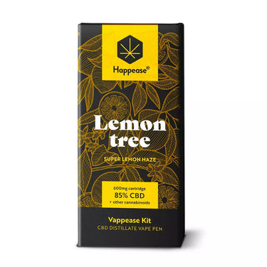 kit de vapeo lemon tree variedad super lemon haze en fondo blanco