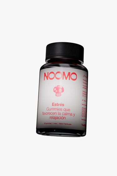 Envase de Gominolas NOOMO para el estrés con hongos naturales 