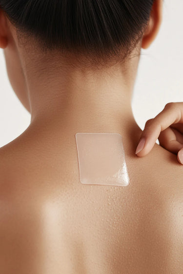 Parche de uso tópico de CBD y su aplicación en músculo. 