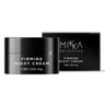 tarro cerámico negro de crema de cbd deluxe, con su  packaging negro sobre fondo negro.