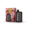 vapeador de iguana smoke en fondo blanco en envase rosa RED BERRIES