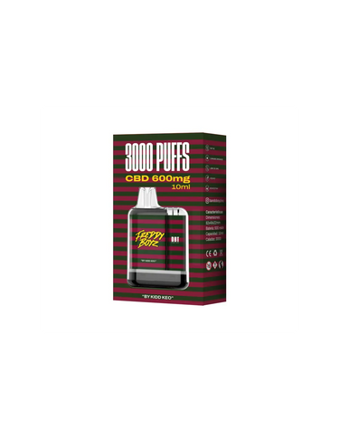 Vaper CBD 3000 puffs. fondo blanco