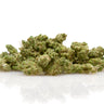 cogollos pequeños de cbd variedad hidróponica zkittle sobre fondo blanco