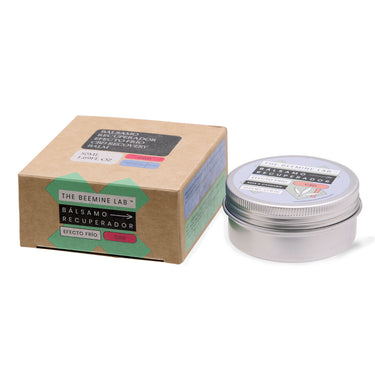 caja de cartón y lata de aluminio cón producto para recuperacion deportiva