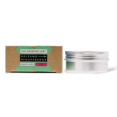 envase y packaging del bálsamo recuperador de CBD beemine